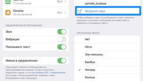 Как установить звук на уведомления в Serge