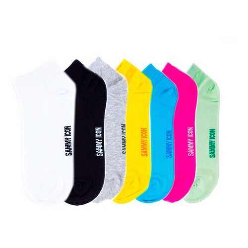 Комплект однотонных носков Sammy Icon Ankle Solid - 7 Pair Set - MIX в Serge