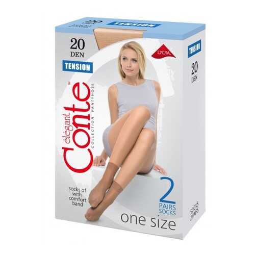 Носки капроновые Conte TENSION 20 черные, 2 пары в Serge