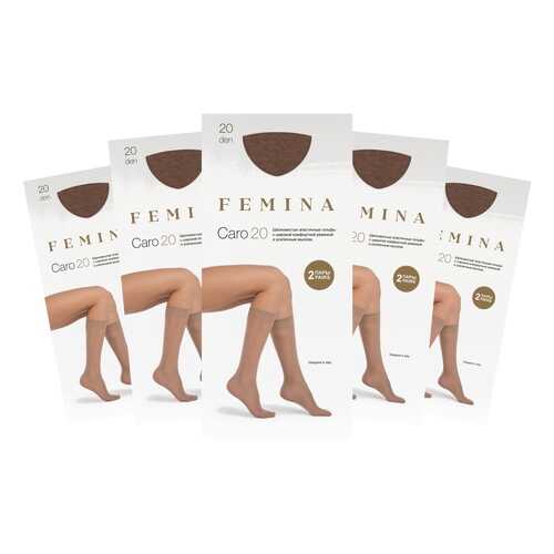 Набор гольфов женских FEMINA Caro 20 бежевых one size в Serge